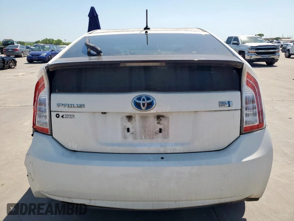 2012 Toyota Prius One with VIN JTDKN3DU6C0334031, listed as a Copart auction lot 52438865 with 194,467 mi miles and Salvage Title. Bid and sale history available at carsss.com. Image 6.