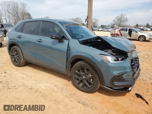 2024 Honda HR-V Sport with VIN 3CZRZ1H51RM743807, listed as a Copart auction lot 49082065 with 12,967 mi miles and Salvage Title. Bid and sale history available at carsss.com. Image 4.