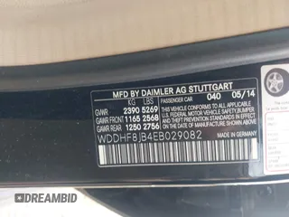 2014 Mercedes-Benz E 350 Luxury with VIN WDDHF8JB4EB029082, listed as a IAAI auction lot 42127782 with 147,193 mi miles and . Bid and sale history available at DreamBid. Image 9.