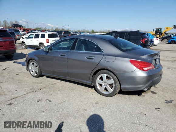 2015 Mercedes-Benz CLA 250 with VIN WDDSJ4EB0FN182842, listed as a Copart auction lot 51841195 with 14,190 mi miles and Clean Title. Bid and sale history available at DreamBid. Image 2.