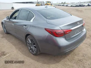 2019 Infiniti Q50 RED SPORT 400 with VIN JN1FV7AP0KM760153, listed as a IAAI auction lot 41895981 with 62,070 mi miles. Bid and sale history available at carsss.com. Image 3.