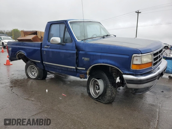 1996 Ford F-150 with VIN 1FTEF14N2TNA17129, listed as a Copart auction lot 52091965 with 243,778 mi miles and Salvage Title. Bid and sale history available at DreamBid. Image 4.