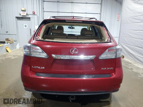 2010 Lexus RX 350 z VIN 2T2BK1BA2AC061545, wystawiony jako Copart lot #55592715 z przebiegiem 99 819 mil mil oraz Szkoda całkowita • Salvage title. Historia ofert i sprzedaży dostępna na DreamBid. Obrazek 6.