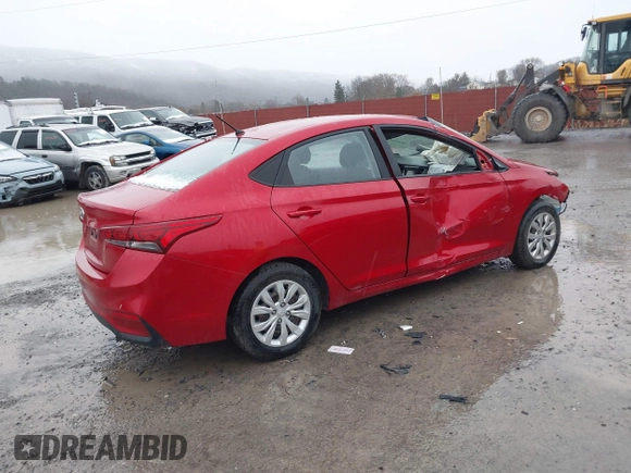 2020 Hyundai Accent SE with VIN 3KPC24A6XLE099469, listed as a IAAI auction lot 40924712 with 90,952 mi miles. Bid and sale history available at carsss.com. Image 4.