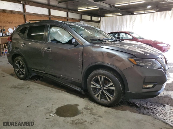 2017 Nissan Rogue SL with VIN 5N1AT2MV1HC827055, listed as a Copart auction lot 49097075 with 0 mi miles and Salvage Title. Bid and sale history available at carsss.com. Image 4.