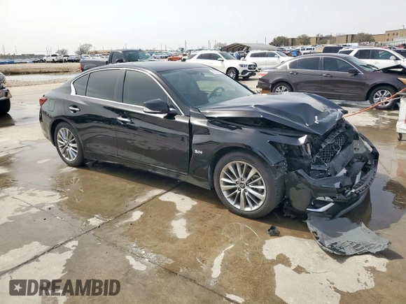 2018 Infiniti Q50 3.0t LUXE with VIN JN1EV7AP5JM357263, listed as a Copart auction lot 47679195 with 162,430 mi miles and Salvage Title. Bid and sale history available at carsss.com. Image 4.