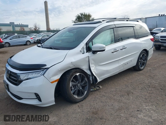 2024 Honda Odyssey Elite with VIN 5FNRL6H93RB000285, listed as a IAAI auction lot 40906174 with 20,146 mi miles. Bid and sale history available at carsss.com. Image 16.