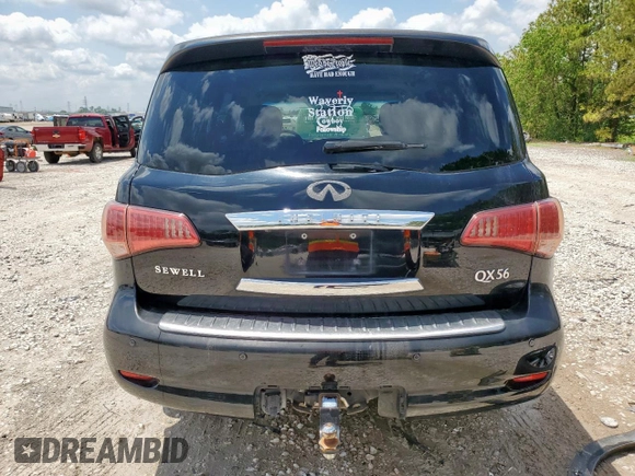 2013 Infiniti QX56 with VIN JN8AZ2NF0D9551134, listed as a Copart auction lot 58924945 with 167,585 mi miles and Clean title. Bid and sale history available at DreamBid. Image 6.