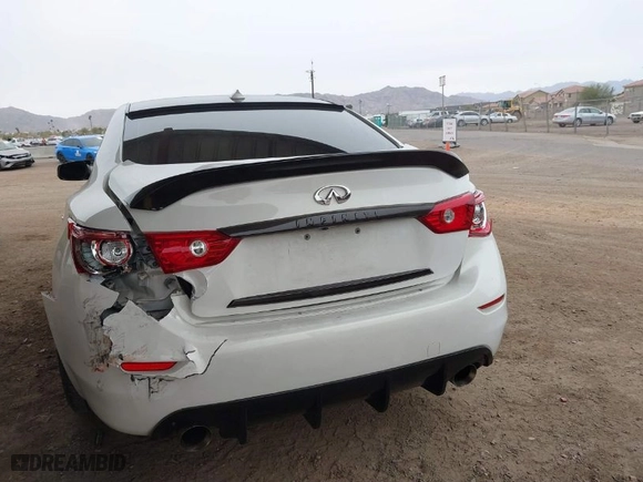 2015 Infiniti Q50 Premium with VIN JN1BV7APXFM352439, listed as a IAAI auction lot 41585855 with NaN miles. Bid and sale history available at carsss.com. Image 6.