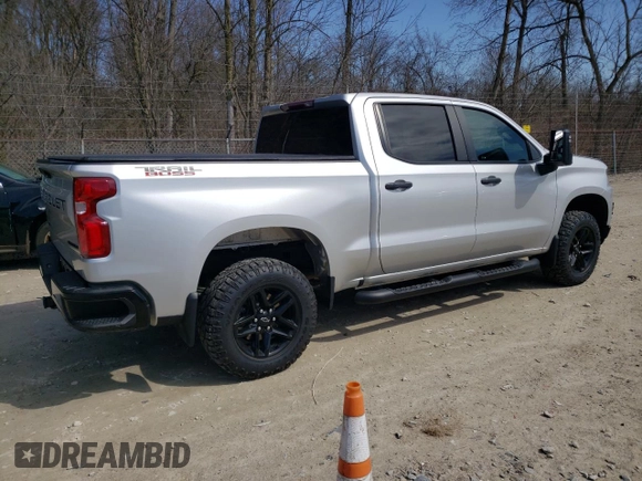 2021 Chevrolet Silverado 1500 Custom Trail Boss with VIN 3GCPYCEF8MG127960, listed as a Copart auction lot 49703345 with 30,157 mi miles and Salvage Title. Bid and sale history available at DreamBid. Image 3.