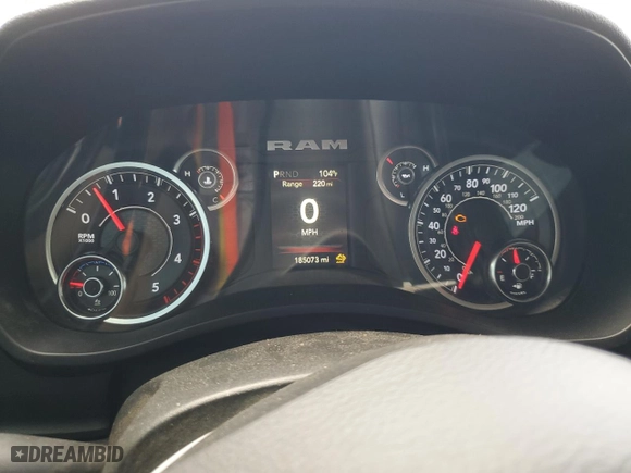 2020 Ram 2500 Big Horn with VIN 3C6UR5DL6LG185347, listed as a Copart auction lot 52036875 with 185,073 mi miles and Salvage Title. Bid and sale history available at carsss.com. Image 9.