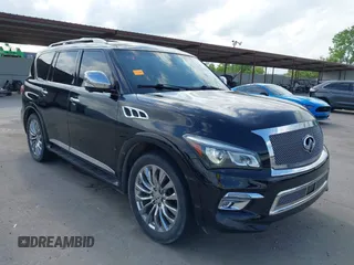 2017 Infiniti QX80 z VIN JN8AZ2NF0H9643690, wystawiony jako IAAI lot #42046933 z przebiegiem 115 201 mil mil oraz . Historia ofert i sprzedaży dostępna na DreamBid. Obrazek 1.