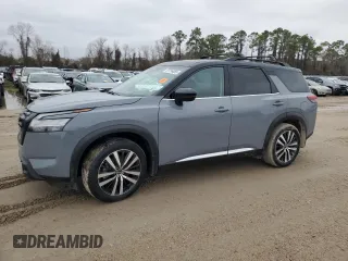 2024 Nissan Pathfinder Platinum with VIN 5N1DR3DG0RC274130, listed as a Copart auction lot 87738855 with 0 mi miles and Non Repairable. Bid and sale history available at carsss.com. Image 1.