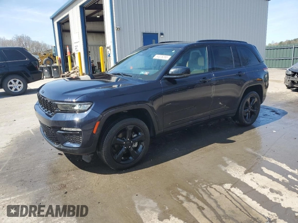 2023 Jeep Grand Cherokee Limited with VIN 1C4RJHBG4PC673234, listed as a Copart auction lot 54026265 with 34,043 mi miles and Salvage title. Bid and sale history available at DreamBid. Image 1.