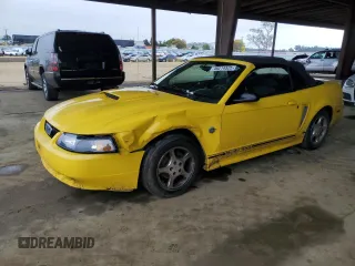 2004 Ford Mustang Deluxe with VIN 1FAFP444X4F116776, listed as a Copart auction lot 46214525 with 227,041 mi miles and Salvage Title. Bid and sale history available at carsss.com. Image 1.