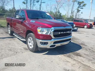 2022 Ram 1500 Big Horn with VIN 1C6RREBG2NN329109, listed as a IAAI auction lot 41675039 with 62,732 mi miles and . Bid and sale history available at DreamBid. Image 1.