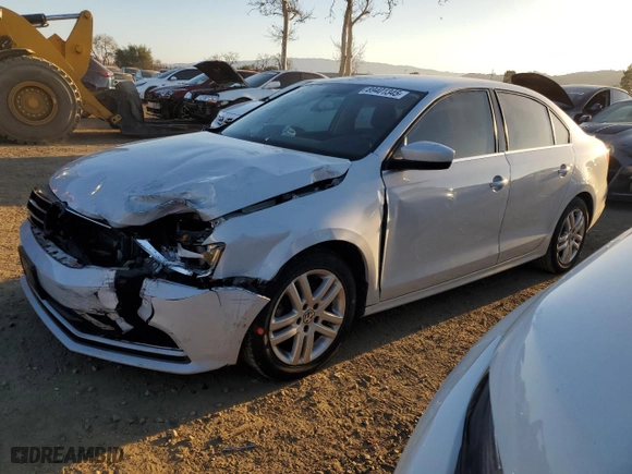 2017 Volkswagen Jetta 1.4T S with VIN 3VW167AJ7HM246813, listed as a Copart auction lot 89401345 with 104,657 mi miles and Salvage Title. Bid and sale history available at carsss.com. Image 1.