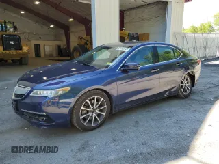 2015 Acura TLX Advance with VIN 19UUB2F78FA014129, listed as a Copart auction lot 57463945 with 85,807 mi miles and Salvage title. Bid and sale history available at DreamBid. Image 1.