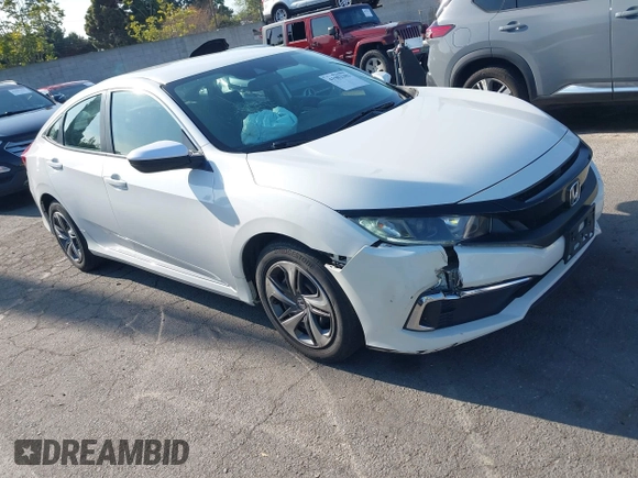 2019 Honda Civic Sedan LX with VIN 2HGFC2F62KH505921, listed as a IAAI auction lot 41982303 with 72,618 mi miles. Bid and sale history available at carsss.com. Image 1.