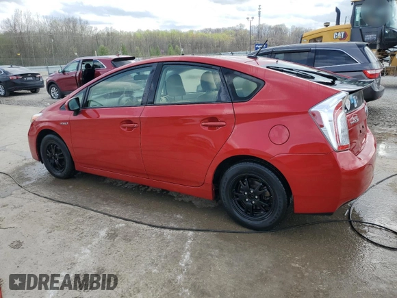 2013 Toyota Prius One with VIN JTDKN3DU5D1697495, listed as a Copart auction lot 51701235 with 180,201 mi miles and Salvage Title. Bid and sale history available at carsss.com. Image 2.