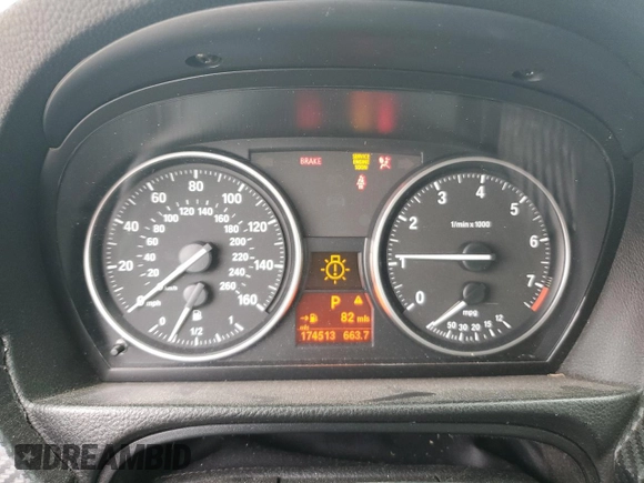 2010 BMW 3 Series 328i xDrive with VIN WBAPK5C54AA648639, listed as a Copart auction lot 53168945 with 174,513 mi miles and Salvage title. Bid and sale history available at DreamBid. Image 9.
