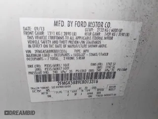 2014 Ford Flex SE with VIN 2FMGK5B89EBD13316, listed as a IAAI auction lot 41940672 with 128,885 mi miles. Bid and sale history available at carsss.com. Image 9.