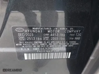 2024 Hyundai Sonata SEL with VIN KMHL64JA3RA368637, listed as a IAAI auction lot 42121609 with 27,625 mi miles. Bid and sale history available at carsss.com. Image 9.