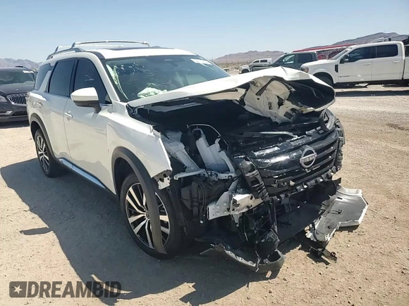 2023 Nissan Pathfinder Platinum with VIN 5N1DR3DH9PC211372, listed as a Copart auction lot 58107804 with 10,215 mi miles and Salvage title. Bid and sale history available at DreamBid. Image 11.