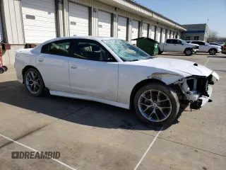 2023 Dodge Charger GT with VIN 2C3CDXHGXPH594683, listed as a Copart auction lot 52516435 with 54,179 mi miles and Salvage Title. Bid and sale history available at carsss.com. Image 4.