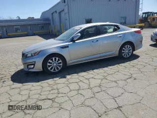 2015 Kia Optima LX z VIN 5XXGM4A72FG451508, wystawiony jako Copart lot #55628795 z przebiegiem 125 947 mil mil oraz Szkoda całkowita • Salvage title. Historia ofert i sprzedaży dostępna na DreamBid. Obrazek 1.