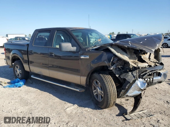 2005 Ford F-150 XLT with VIN 1FTRW12W65KD95732, listed as a Copart auction lot 48598155 with 195,368 mi miles and Salvage Title. Bid and sale history available at DreamBid. Image 4.
