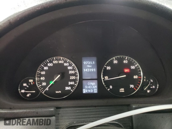 2005 Mercedes-Benz C 240 with VIN WDBRF81J85F591192, listed as a Copart auction lot 47052025 with 143,191 mi miles and Salvage Title. Bid and sale history available at DreamBid. Image 9.