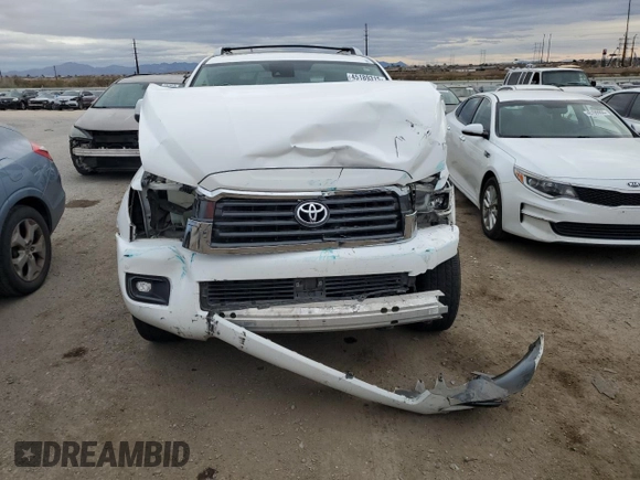 2018 Toyota Sequoia SR5 with VIN 5TDBY5G13JS165133, listed as a Copart auction lot 45189315 with 0 mi miles and Salvage Title. Bid and sale history available at carsss.com. Image 5.