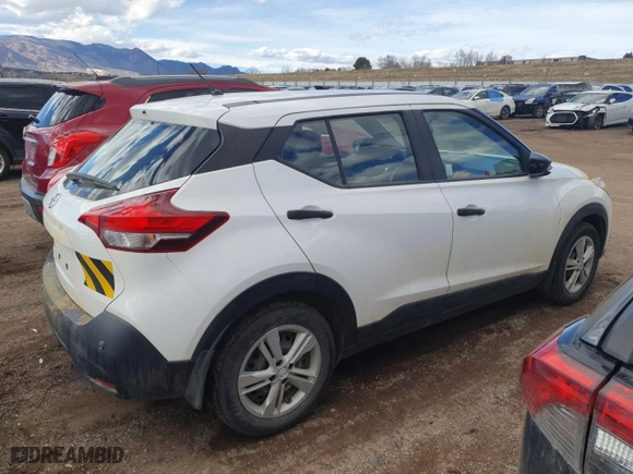 2020 Nissan Kicks S with VIN 3N1CP5BV7LL573955, listed as a Copart auction lot 45366185 with 105,296 mi miles and Clean Title. Bid and sale history available at carsss.com. Image 3.
