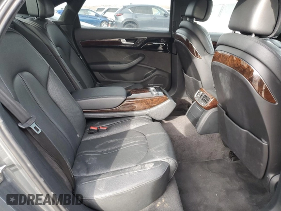 2017 Audi A8 with VIN WAU44AFD3HN002052, listed as a Copart auction lot 41834475 with 111,666 mi miles and Salvage title. Bid and sale history available at DreamBid. Image 10.