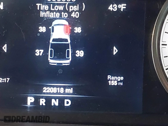 2013 Ram 1500 Outdoorsman with VIN 1C6RR7LT6DS542779, listed as a IAAI auction lot 41568456 with 220,818 mi miles. Bid and sale history available at carsss.com. Image 16.