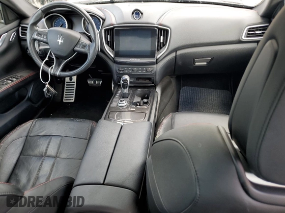 2017 Maserati Ghibli with VIN ZAM57XSS7H1249695, listed as a Copart auction lot 74371054 with 0 mi miles and Non Repairable. Bid and sale history available at carsss.com. Image 8.