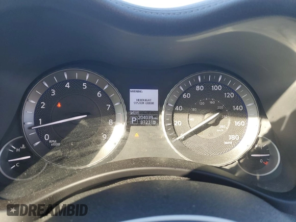 2015 Infiniti Q70 with VIN JN1BY1AR3FM562841, listed as a Copart auction lot 88765475 with 204,039 mi miles and Salvage title. Bid and sale history available at DreamBid. Image 9.