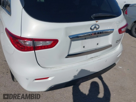 2014 Infiniti QX60 with VIN 5N1AL0MN4EC550191, listed as a IAAI auction lot 41702478 with 176,885 mi miles. Bid and sale history available at carsss.com. Image 6.