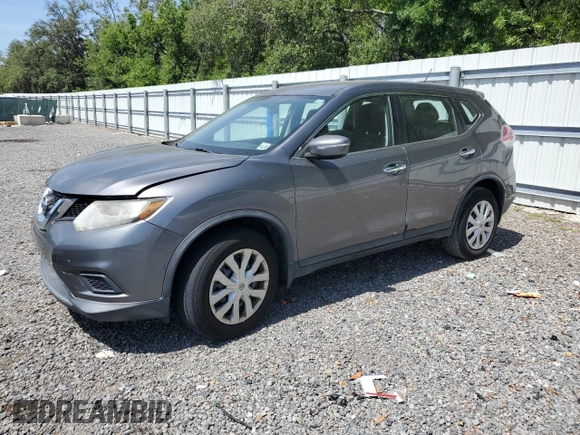 2015 Nissan Rogue SV with VIN KNMAT2MV0FP563384, listed as a Copart auction lot 53800135 with 107,395 mi miles and Clean Title. Bid and sale history available at carsss.com. Image 1.