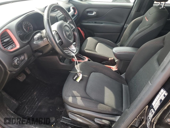 2016 Jeep Renegade Trailhawk with VIN ZACCJBCTXGPC79747, listed as a Copart auction lot 59578285 with 60,718 mi miles and Salvage title. Bid and sale history available at DreamBid. Image 7.