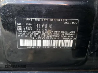 2015 Subaru Legacy 2.5i Limited with VIN 4S3BNBL67F3040136, listed as a Copart auction lot 46649635 with 124,273 mi miles and Salvage Title. Bid and sale history available at carsss.com. Image 12.