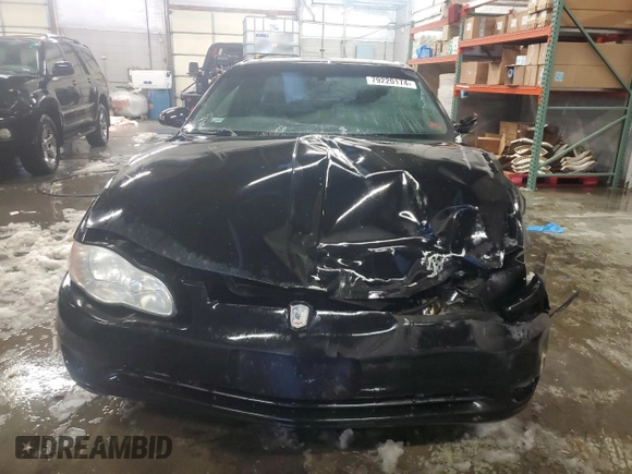 2004 Chevrolet Monte Carlo SS with VIN 2G1WX15K049379138, listed as a Copart auction lot 50888185 with 206,013 mi miles and Non Repairable. Bid and sale history available at carsss.com. Image 5.