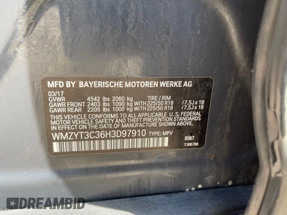 2017 MINI Countryman Cooper S с VIN WMZYT3C36H3D97910, выставлен на аукционе Copart как лот 53674275 с пробегом 173 144 миль миль и Чистый • Clean title. История ставок и продаж доступна на DreamBid. Изображение 10.