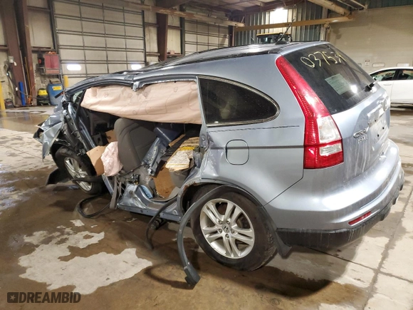 2010 Honda CR-V EX-L with VIN 5J6RE4H76AL037534, listed as a Copart auction lot 44063075 with 0 mi miles and Salvage Title. Bid and sale history available at carsss.com. Image 2.