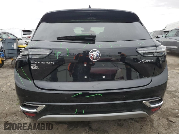 2023 Buick Envision Avenir with VIN LRBFZSR41PD189535, listed as a Copart auction lot 48213575 with 3,568 mi miles and Salvage Title. Bid and sale history available at carsss.com. Image 6.