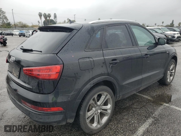 2018 Audi Q3 Premium with VIN WA1BCCFS7JR026757, listed as a Copart auction lot 48523745 with 46,315 mi miles and Salvage Title. Bid and sale history available at carsss.com. Image 3.