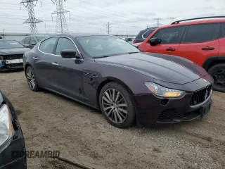 2015 Maserati Ghibli S Q4 with VIN ZAM57RTA1F1145377, listed as a Copart auction lot 43502375 with 58,046 mi miles and Salvage Title. Bid and sale history available at carsss.com. Image 4.