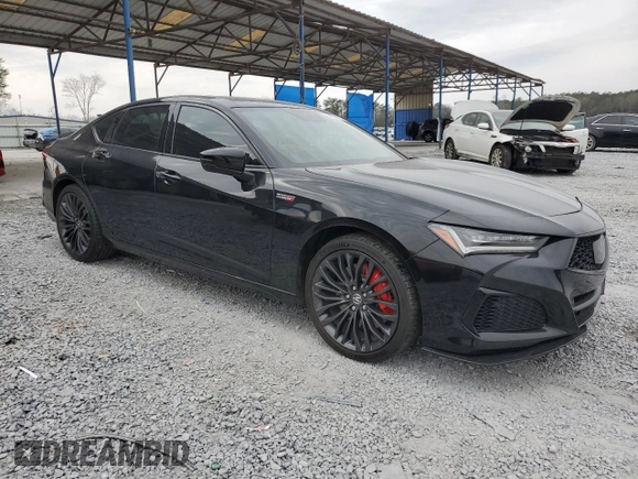 2021 Acura TLX Type S with VIN 19UUB7F05MA000654, listed as a Copart auction lot 46806005 with 65,022 mi miles and Salvage Title. Bid and sale history available at carsss.com. Image 4.