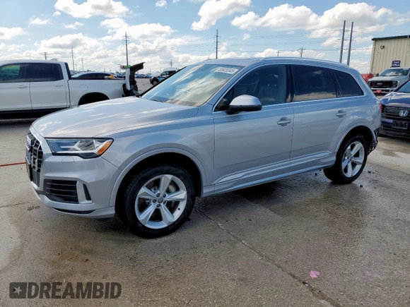 2020 Audi Q7 Premium z VIN WA1AJAF74LD008623, wystawiony jako Copart lot #55928345 z przebiegiem 47 211 mil mil oraz Szkoda całkowita • Salvage title. Historia ofert i sprzedaży dostępna na DreamBid. Obrazek 1.